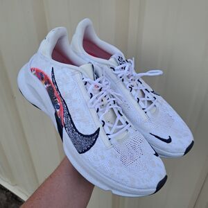 Nike Men's Size 13 SuperRep Go 3 Flyknit Next Nature White Sneaker Tennis Shoe